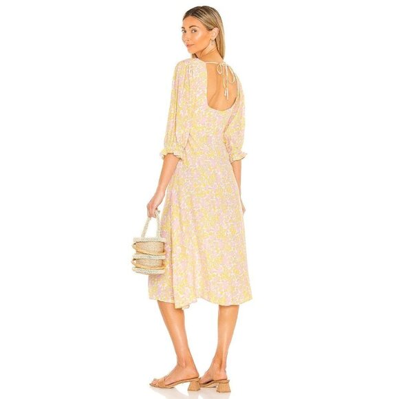 FAITHFULL THE BRAND Dress Clement Midi in Ida Floral Print Small New Womens - Picture 8 of 8